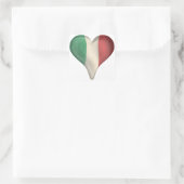 Italiaanse vlag in een hart vierkante sticker (Tas)