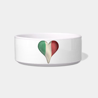 Italiaanse vlag in een hart voerbakje