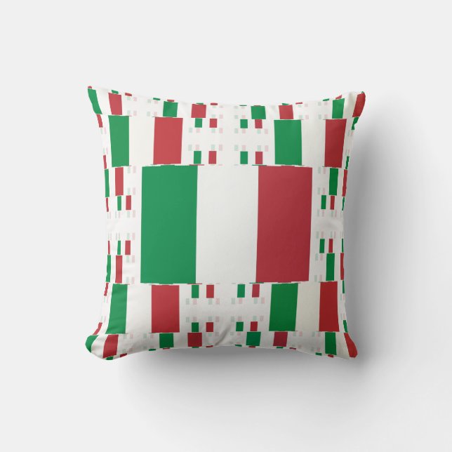 Italiaanse Vlag in Meerdere Lagen 2 Kussen (Voorkant)