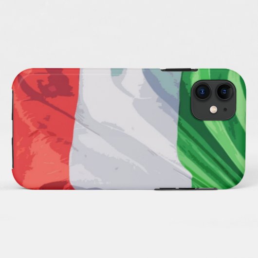 Italiaanse vlag iPhone Case (Achterkant (horizontaal))