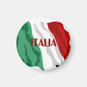 Italiaanse vlag "Italia" Koelkast Magnet