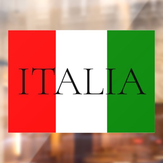 Italiaanse vlag Italia Teken Raamsticker (Vel 2)