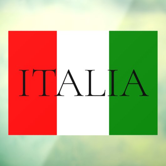 Italiaanse vlag Italia Teken Raamsticker (Vel 3)
