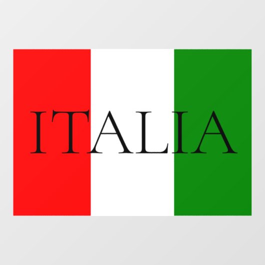 Italiaanse vlag Italia Teken Raamsticker (Vel)