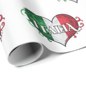 Italiaanse vlag Italiaans ontwerp Cadeaupapier (Rol Hoek)