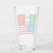 Italiaanse vlag Italiaanse Amerikaanse vlag Glas (Achterkant)