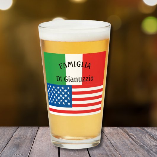 Italiaanse vlag Italiaanse Amerikaanse vlag Glas