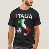 Italiaanse vlag Italiaanse kaart sport T-shirt (Voorkant)