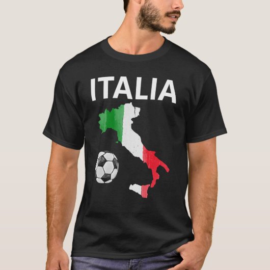 Italiaanse vlag Italiaanse kaart sport T-shirt (Voorkant)