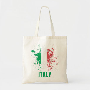 Italiaanse vlag Italiaanse retroactieve  Waterverv Tote Bag
