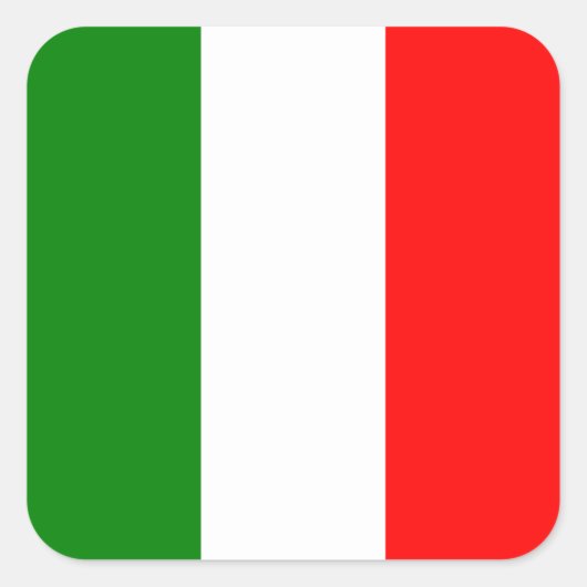 Italiaanse vlag Italiaanse vlag bandiera d'Italia  Vierkante Sticker (Voorkant)