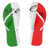 Italiaanse vlag Italië Beach Pool Flip Flop (Voetbed)