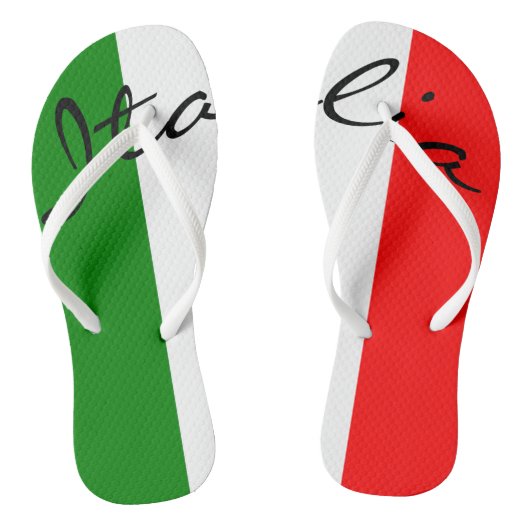 Italiaanse vlag Italië Beach Pool Flip Flop (Voetbed)