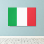 Italiaanse vlag (Italië) Canvas Afdruk (Insitu (Houten vloer))