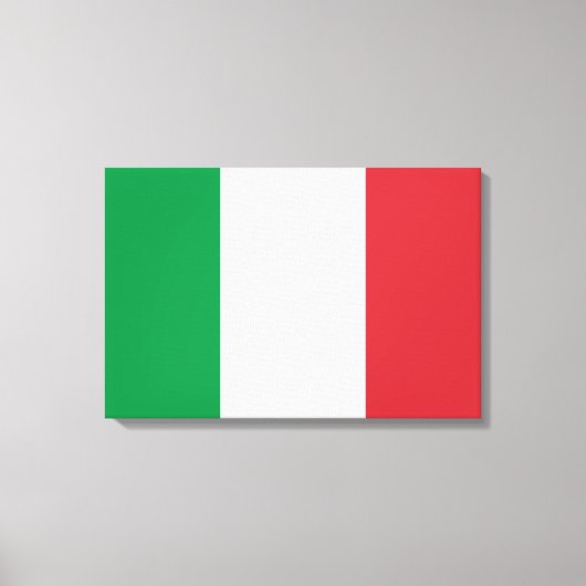 Italiaanse vlag (Italië) Canvas Afdruk (Voorkant)