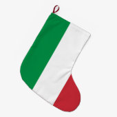 Italiaanse vlag (Italië) Grote Kerstsok (Voorkant (Hangend))