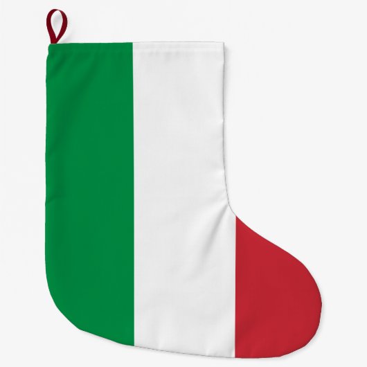 Italiaanse vlag (Italië) Grote Kerstsok (Voorkant)