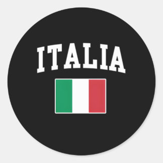 Italiaanse vlag Italië Italiaanse Italiano familie Ronde Sticker