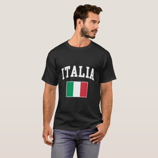 Italiaanse vlag Italië Italiaanse Italiano familie T-shirt (Voorkant volledig)