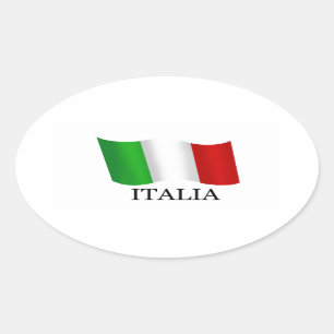 Italiaanse vlag Italië Italië Italië Italië It Ovale Sticker
