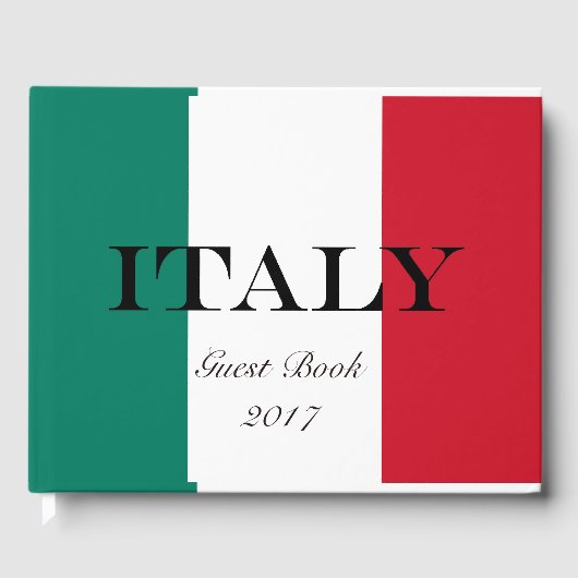 Italiaanse vlag Italië Italië Italië Italië Italië Gastenboek (Voorkant)