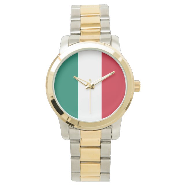 Italiaanse vlag Italië Italië Italië Italië Italië Horloge (Voorkant)