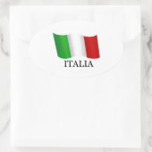 Italiaanse vlag Italië Italië Italië Italië Italië Ovale Sticker (Tas)