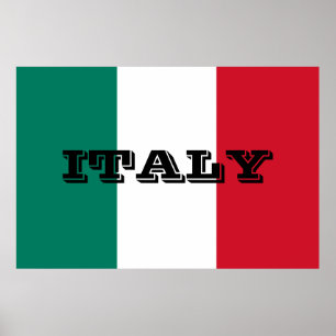 Italiaanse vlag Italië Italië Italië Italië Italië Poster