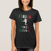 Italiaanse vlag Italië Jersey Forza Azzuri Italia  T-shirt (Voorkant)