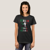 Italiaanse vlag Italië Jersey Forza Azzuri Italia  T-shirt (Voorkant volledig)