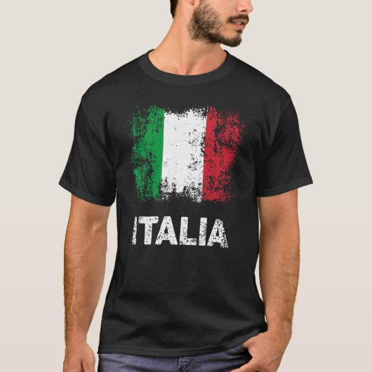 Italiaanse vlag Italië Patriottische Italiaanse vl T-shirt (Voorkant)