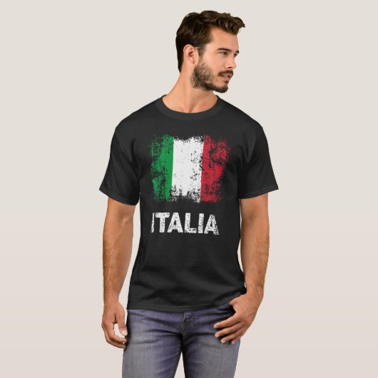 Italiaanse vlag Italië Patriottische Italiaanse vl T-shirt (Voorkant volledig)