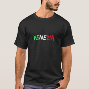 Italiaanse vlag Italië Stad Venetië T-shirt