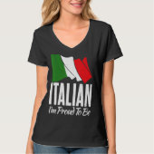 italiaanse vlag italië trots om Italiaans te worde T-shirt (Voorkant)
