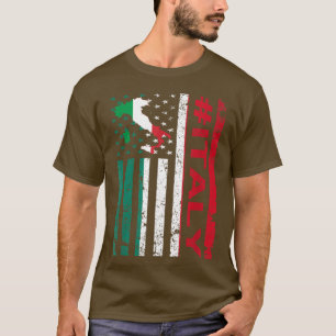 Italiaanse vlag Italië Verenigde Staten Pride  T-shirt