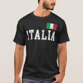 Italiaanse vlag Italië Vervalste Mannen Wome T-shirt (Voorkant)