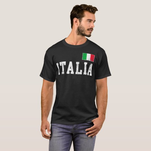 Italiaanse vlag Italië Vervalste Mannen Wome T-shirt (Voorkant volledig)