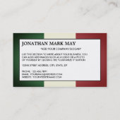 Italiaanse vlag, Italië Visitekaartje (Achterkant)