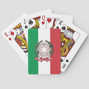 Italiaanse Vlag Kaarten, Spellen, Italië Speelkaar Pokerkaarten