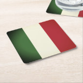 Italiaanse vlag kartonnen onderzetters (Schuin)