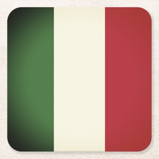 Italiaanse vlag kartonnen onderzetters (Voorkant)