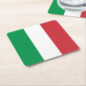 Italiaanse vlag kartonnen onderzetters (Schuin)