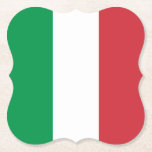 Italiaanse vlag kartonnen onderzetters<br><div class="desc">wereldwijde vlaggenproducten - Je kunt je eigen tekst toevoegen.</div>