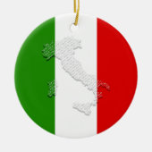 Italiaanse vlag keramisch ornament (Voorkant)
