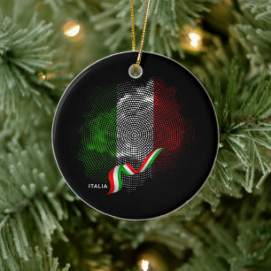 Italiaanse vlag keramisch ornament