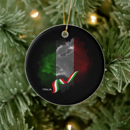 Italiaanse vlag keramisch ornament (Boom)