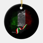 Italiaanse vlag keramisch ornament (Voorkant)