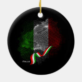 Italiaanse vlag keramisch ornament (Achterkant)