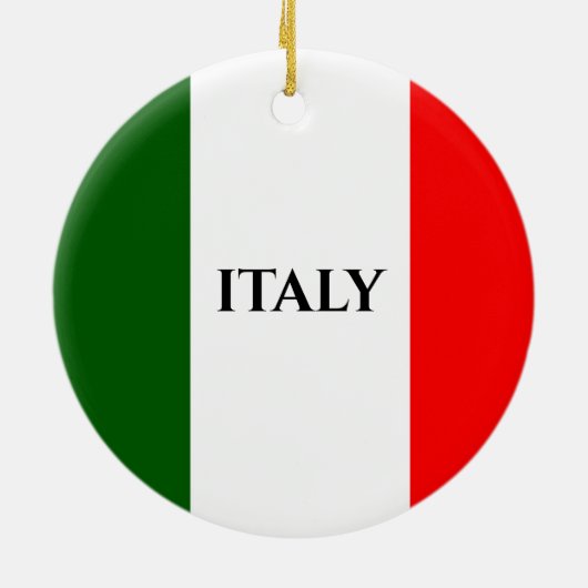 Italiaanse vlag keramisch ornament (Achterkant)