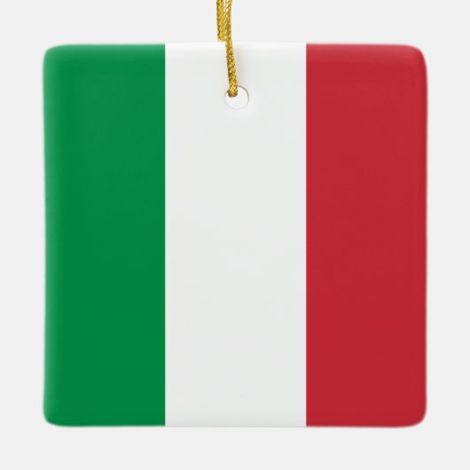 Italiaanse vlag keramisch ornament (Voorkant)